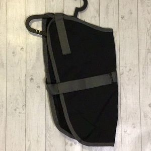 XL Fully Adjustable Polyester/Nylon Black Dog Coat